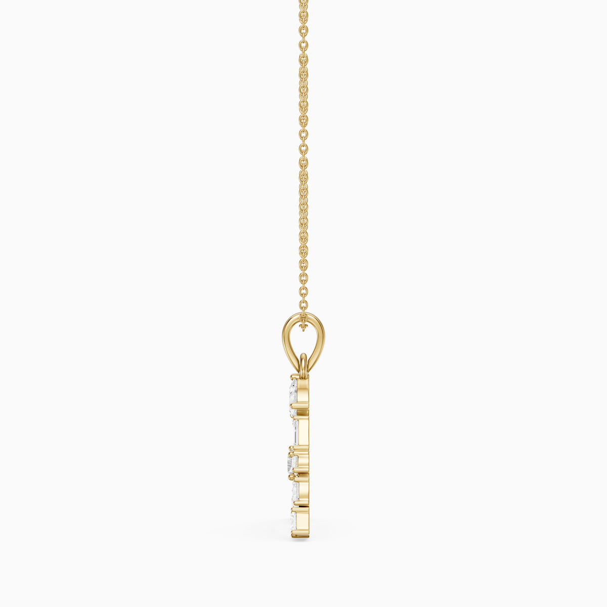 Avalon Multi Shape Lab Grown Diamond Initial A Pendant