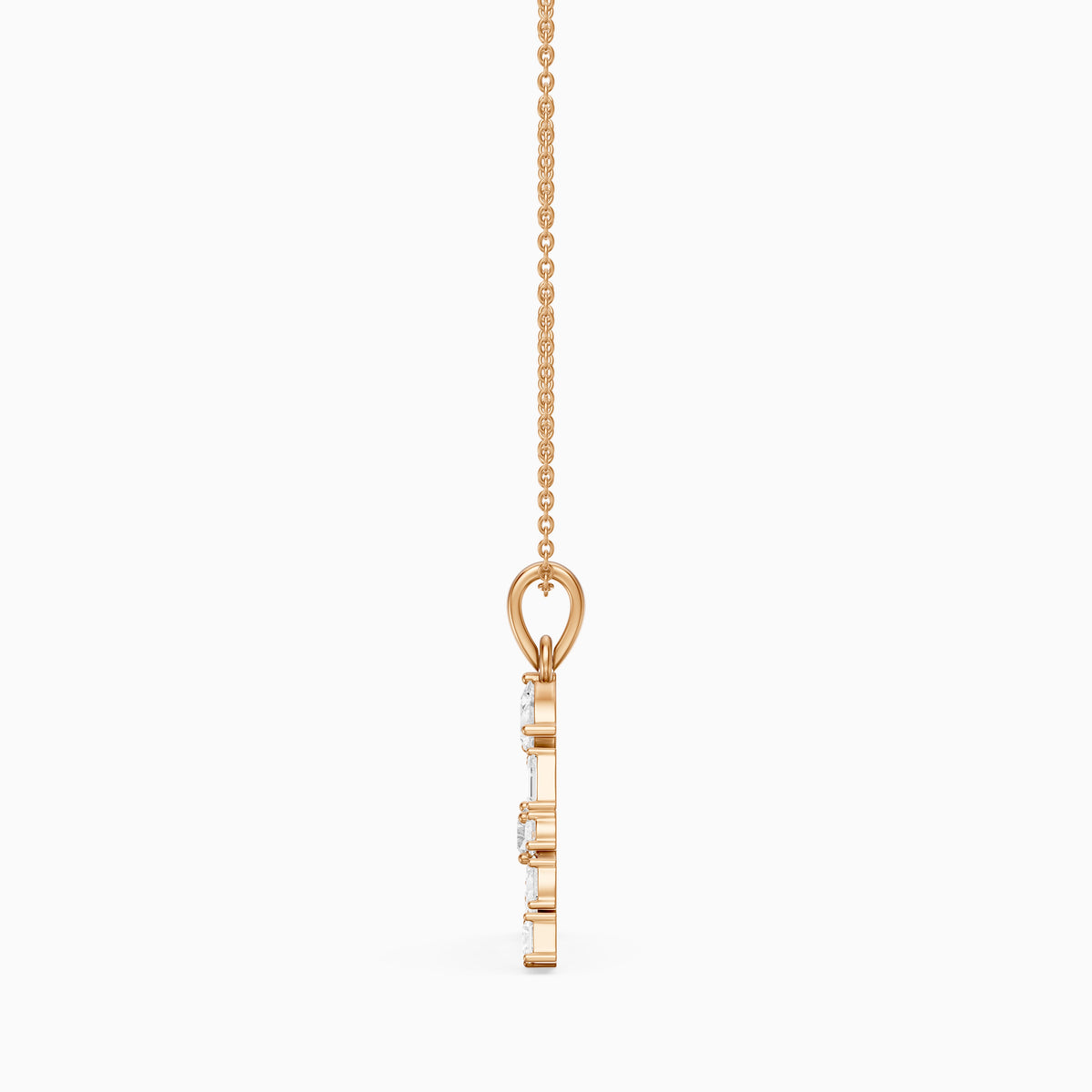 Avalon Multi Shape Lab Grown Diamond Initial A Pendant