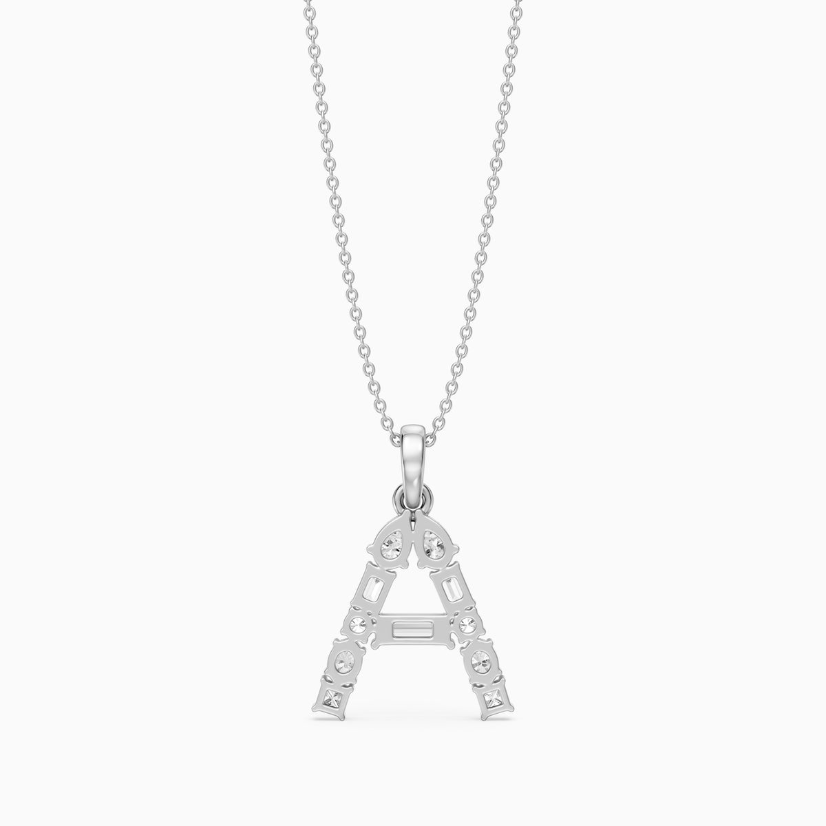 Avalon Multi Shape Lab Grown Diamond Initial A Pendant