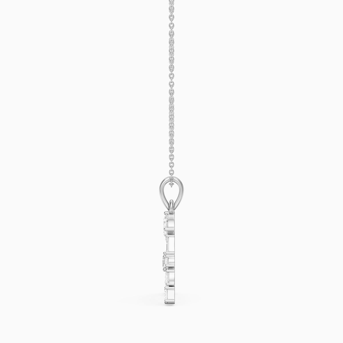 Avalon Multi Shape Lab Grown Diamond Initial A Pendant