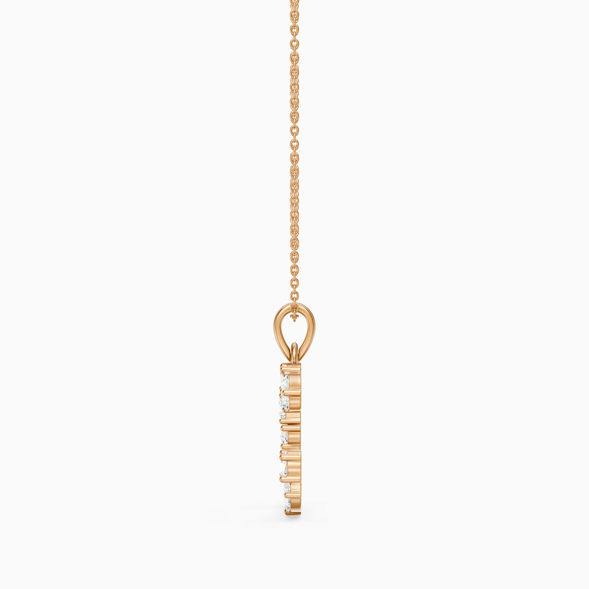 Emmeline Multi Shape Lab Grown Diamond Initial C Pendant