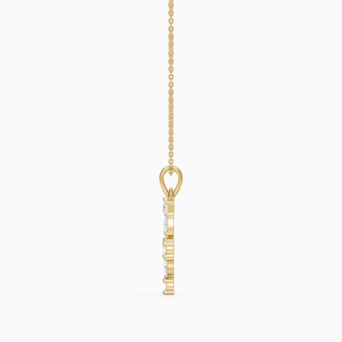 Mireille Multi Shape Lab Grown Diamond Initial F Pendant