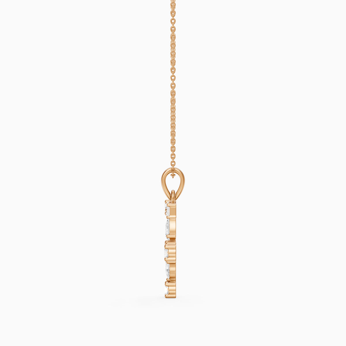 Mireille Multi Shape Lab Grown Diamond Initial F Pendant