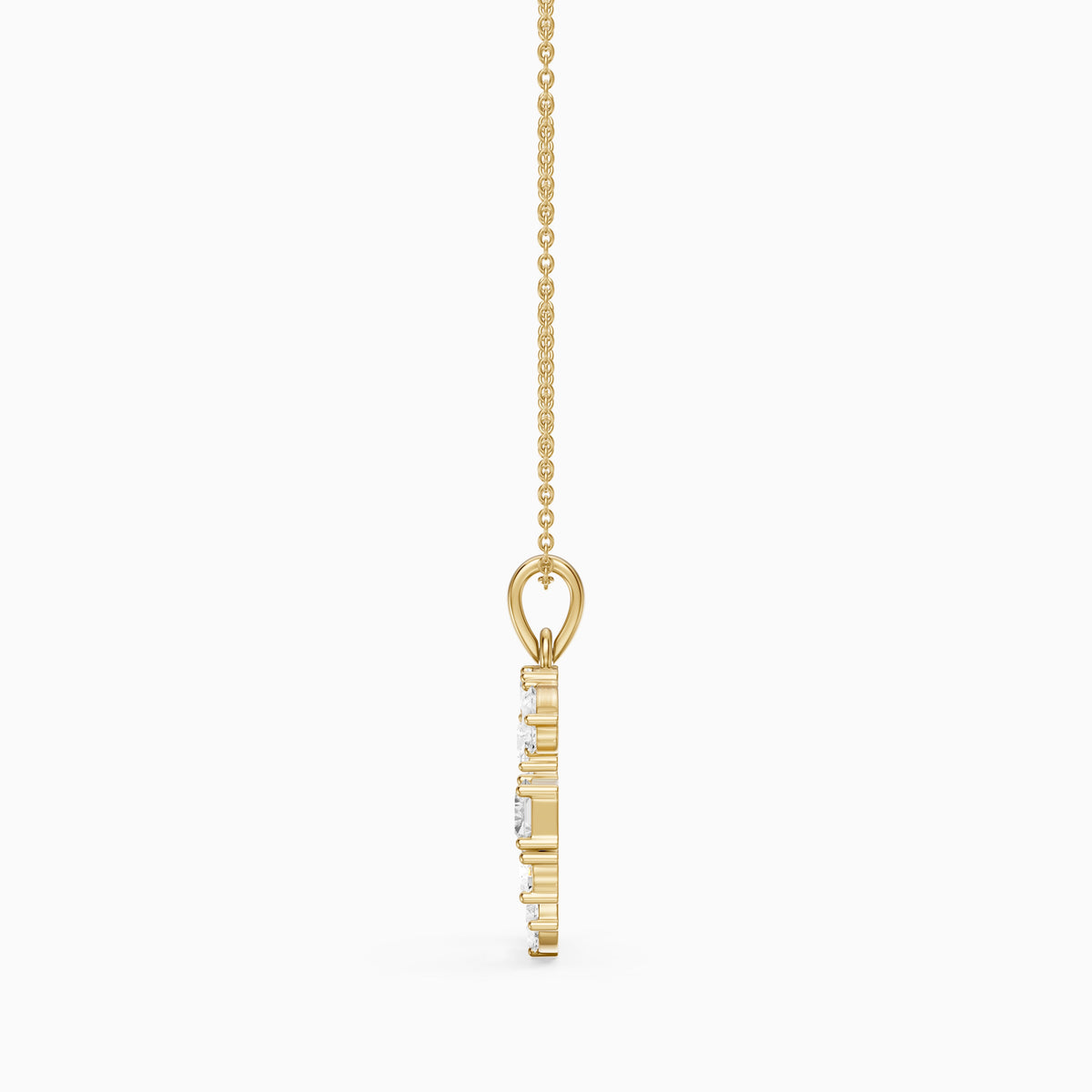 Lucinda Multi Shape Lab Grown Diamond Initial G Pendant