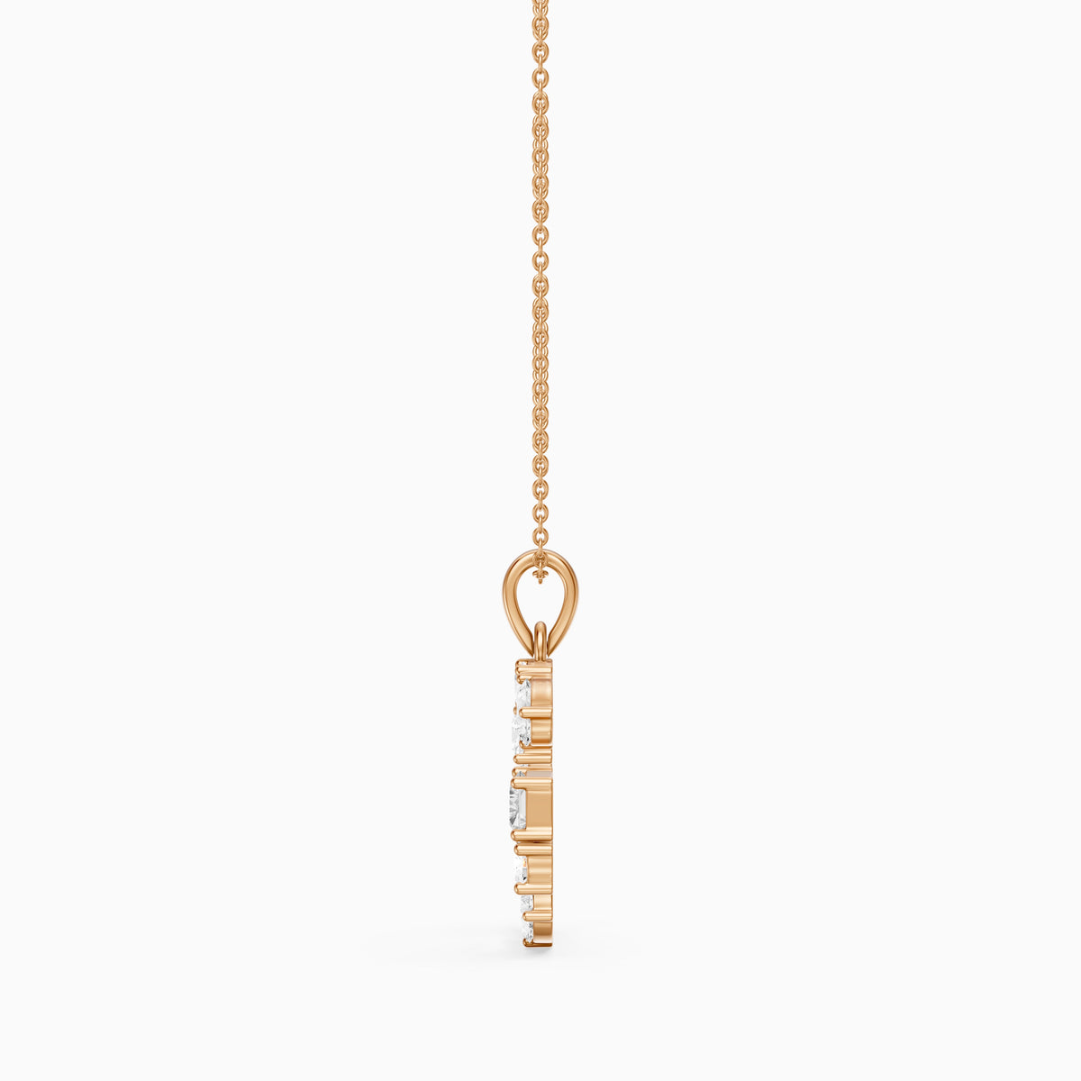 Lucinda Multi Shape Lab Grown Diamond Initial G Pendant