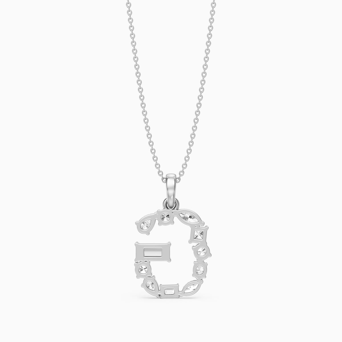 Lucinda Multi Shape Lab Grown Diamond Initial G Pendant