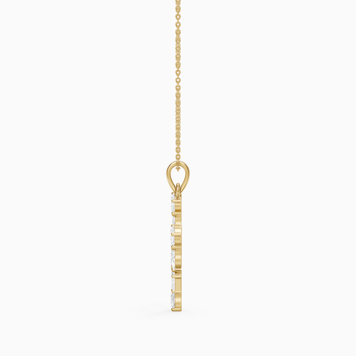 Hestia Multi Shape Lab Grown Diamond Initial H Pendant