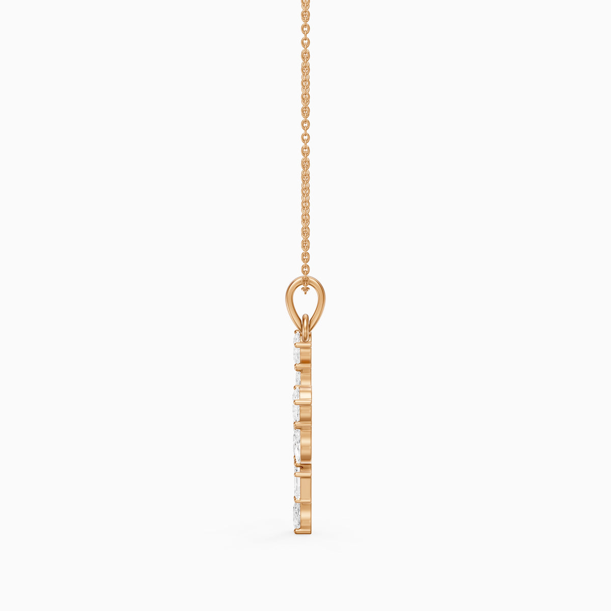 Hestia Multi Shape Lab Grown Diamond Initial H Pendant