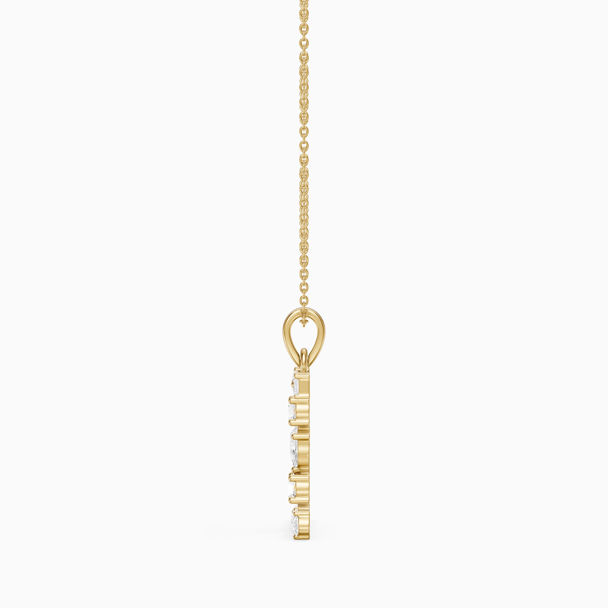 Hollis Multi Shape Lab Grown Diamond Initial I Pendant