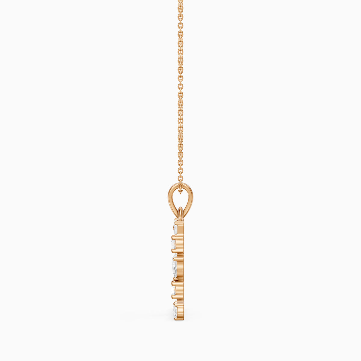 Hollis Multi Shape Lab Grown Diamond Initial I Pendant