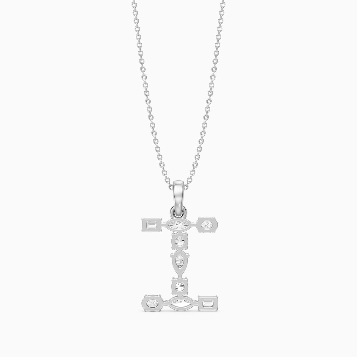 Hollis Multi Shape Lab Grown Diamond Initial I Pendant