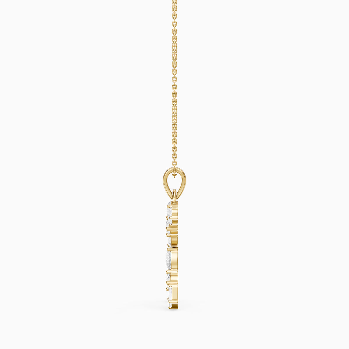 Sidonie Multi Shape Lab Grown Diamond Initial K Pendant