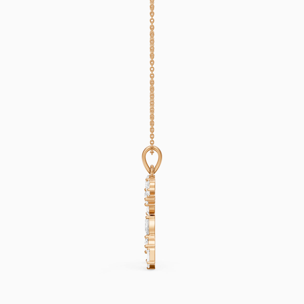 Sidonie Multi Shape Lab Grown Diamond Initial K Pendant