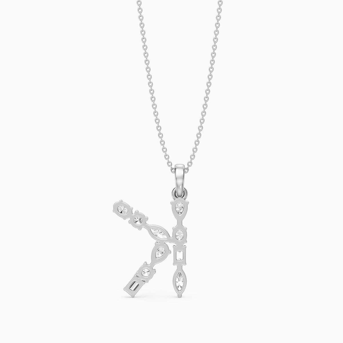Sidonie Multi Shape Lab Grown Diamond Initial K Pendant