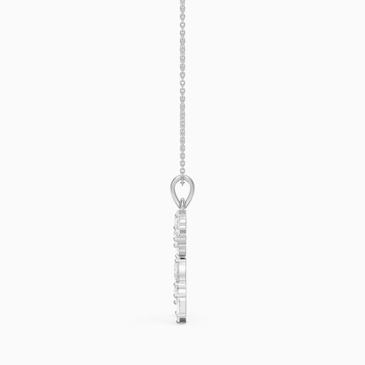 Sidonie Multi Shape Lab Grown Diamond Initial K Pendant