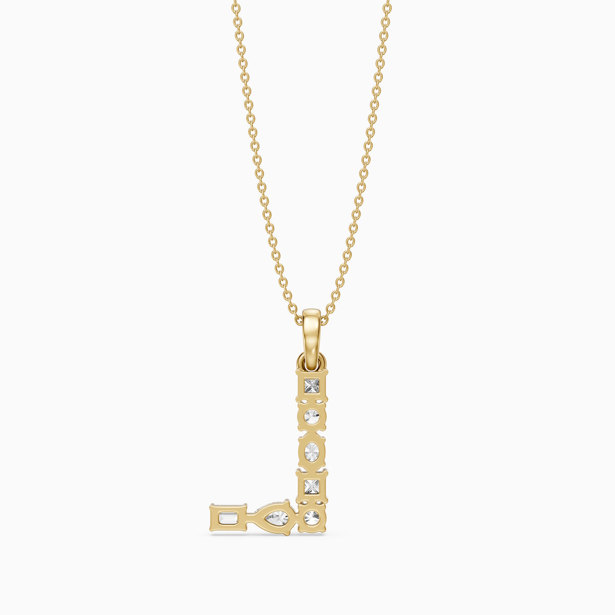 Apolline Multi Shape Lab Grown Diamond Initial L Pendant