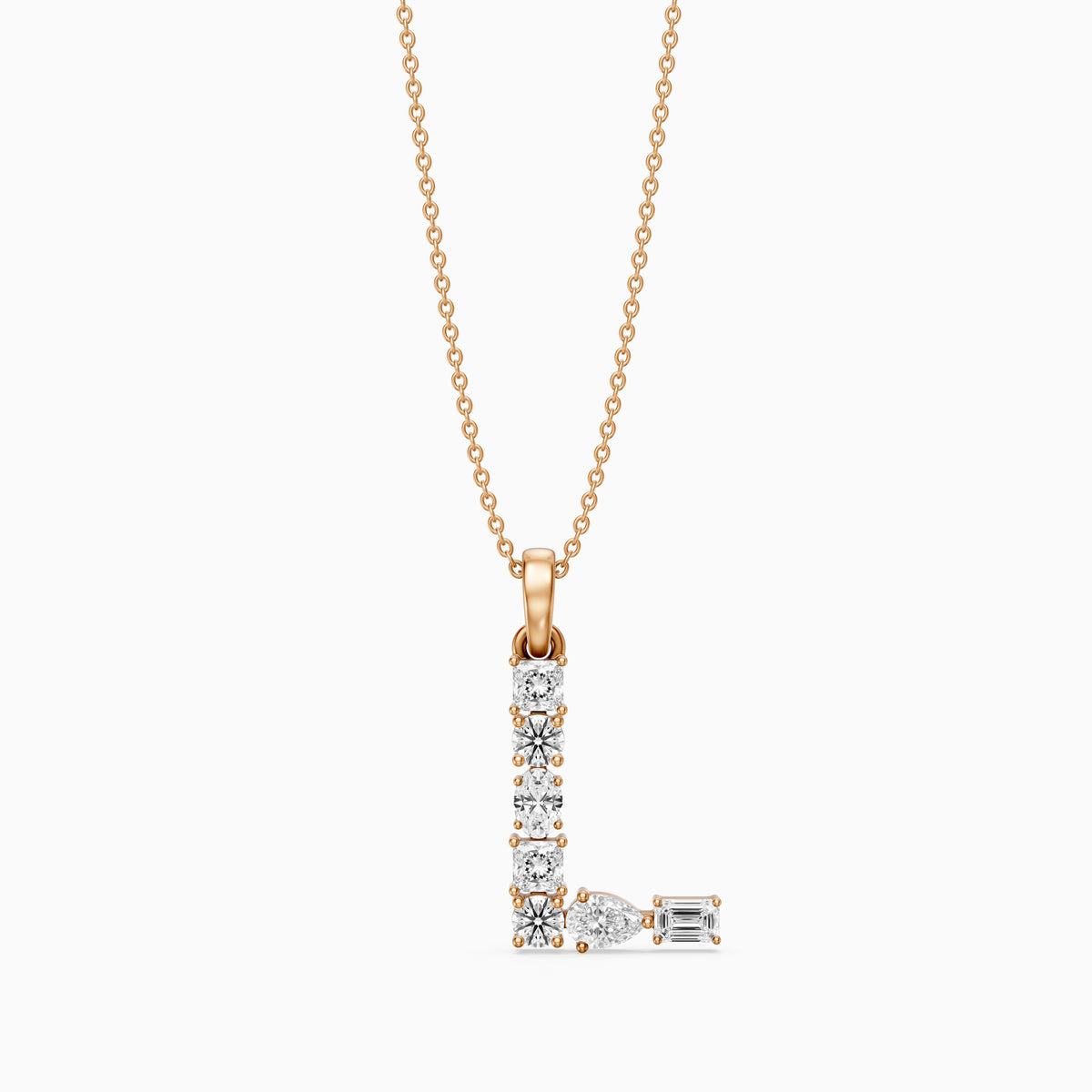 Apolline Multi Shape Lab Grown Diamond Initial L Pendant