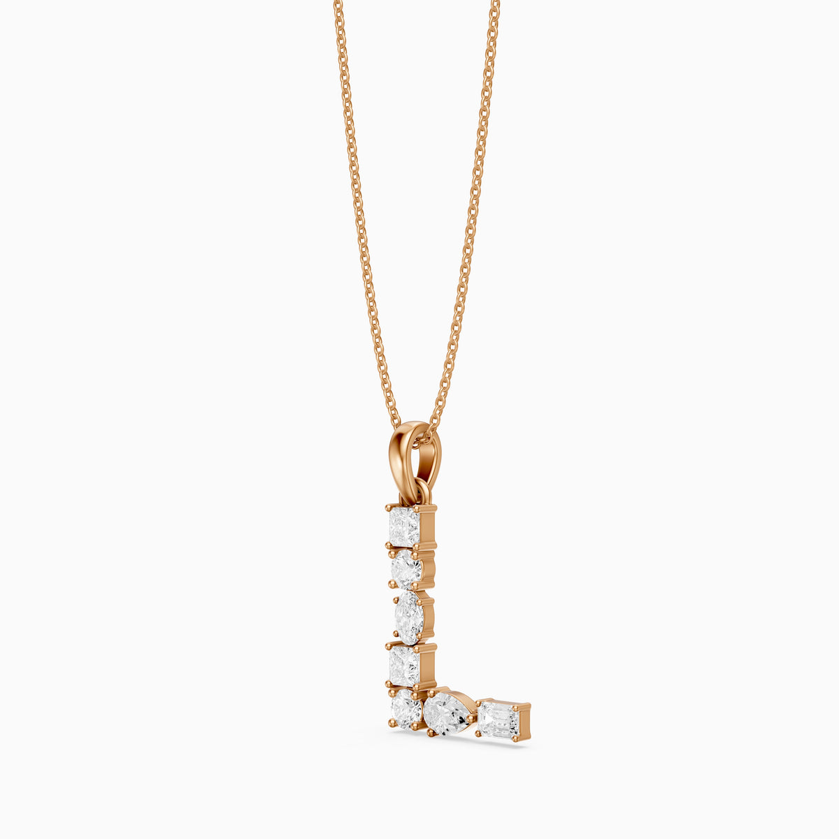 Apolline Multi Shape Lab Grown Diamond Initial L Pendant