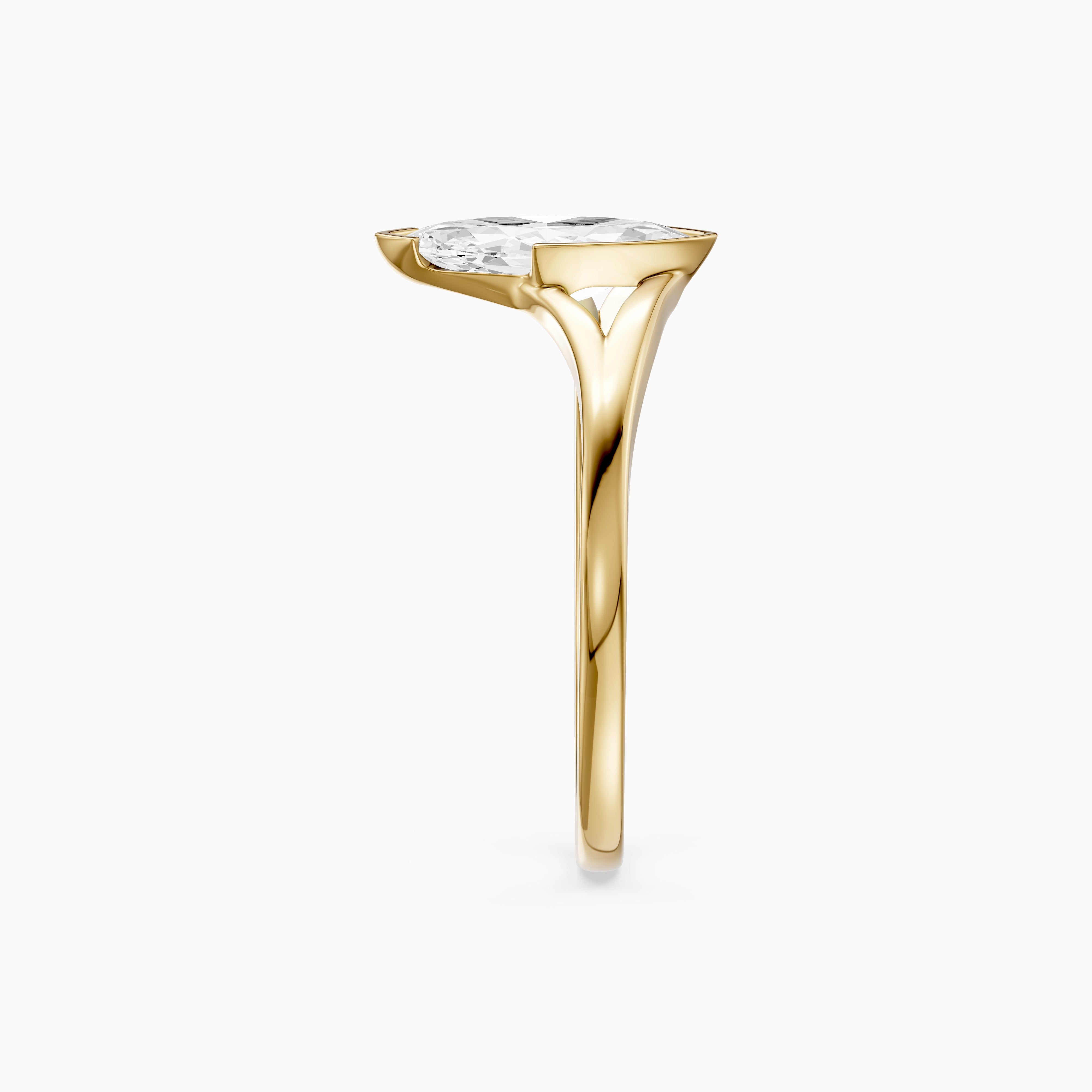 Sydney Marquise Lab Grown Diamond Half Bezel Split Shank Ring