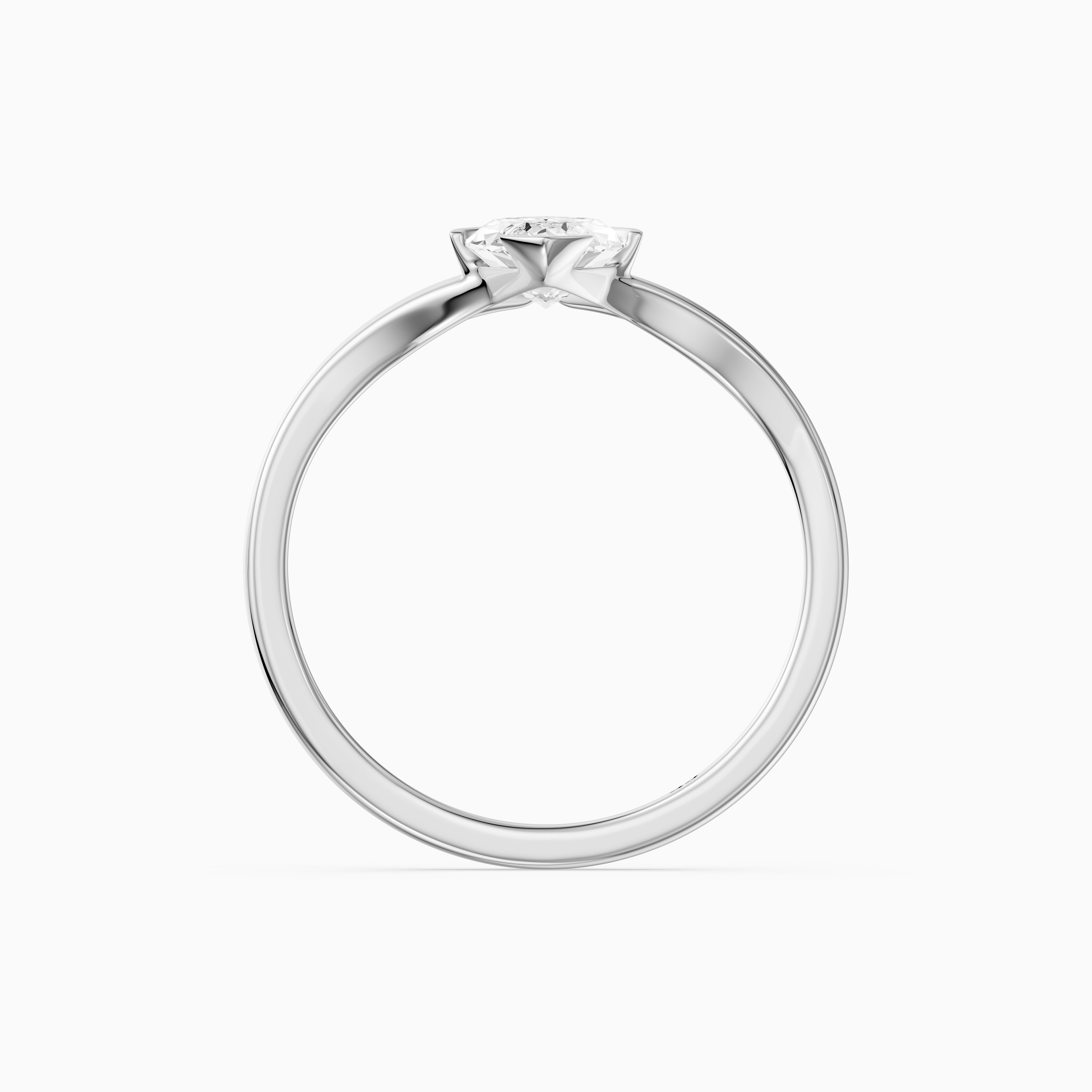 Sydney Marquise Lab Grown Diamond Half Bezel Split Shank Ring