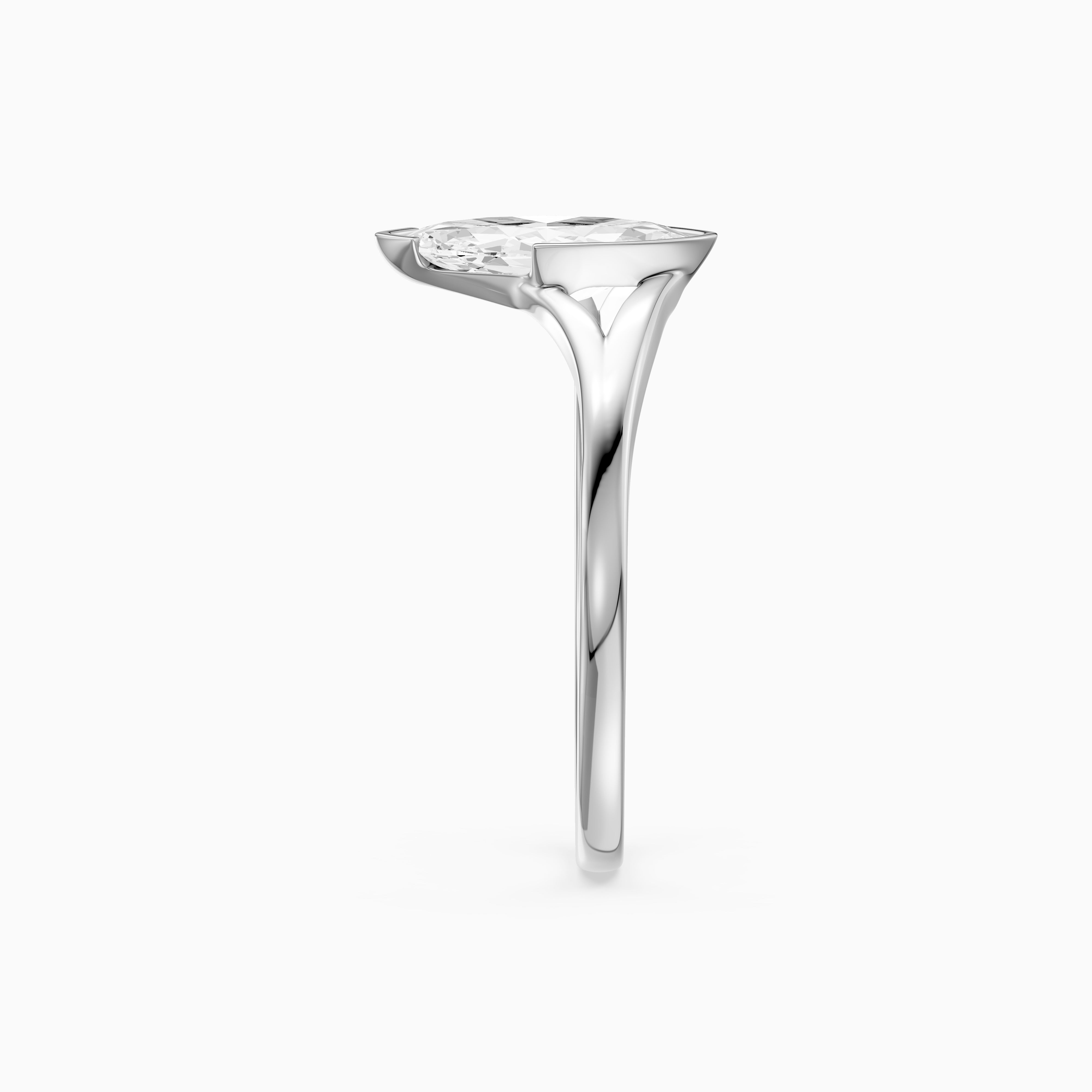 Sydney Marquise Lab Grown Diamond Half Bezel Split Shank Ring