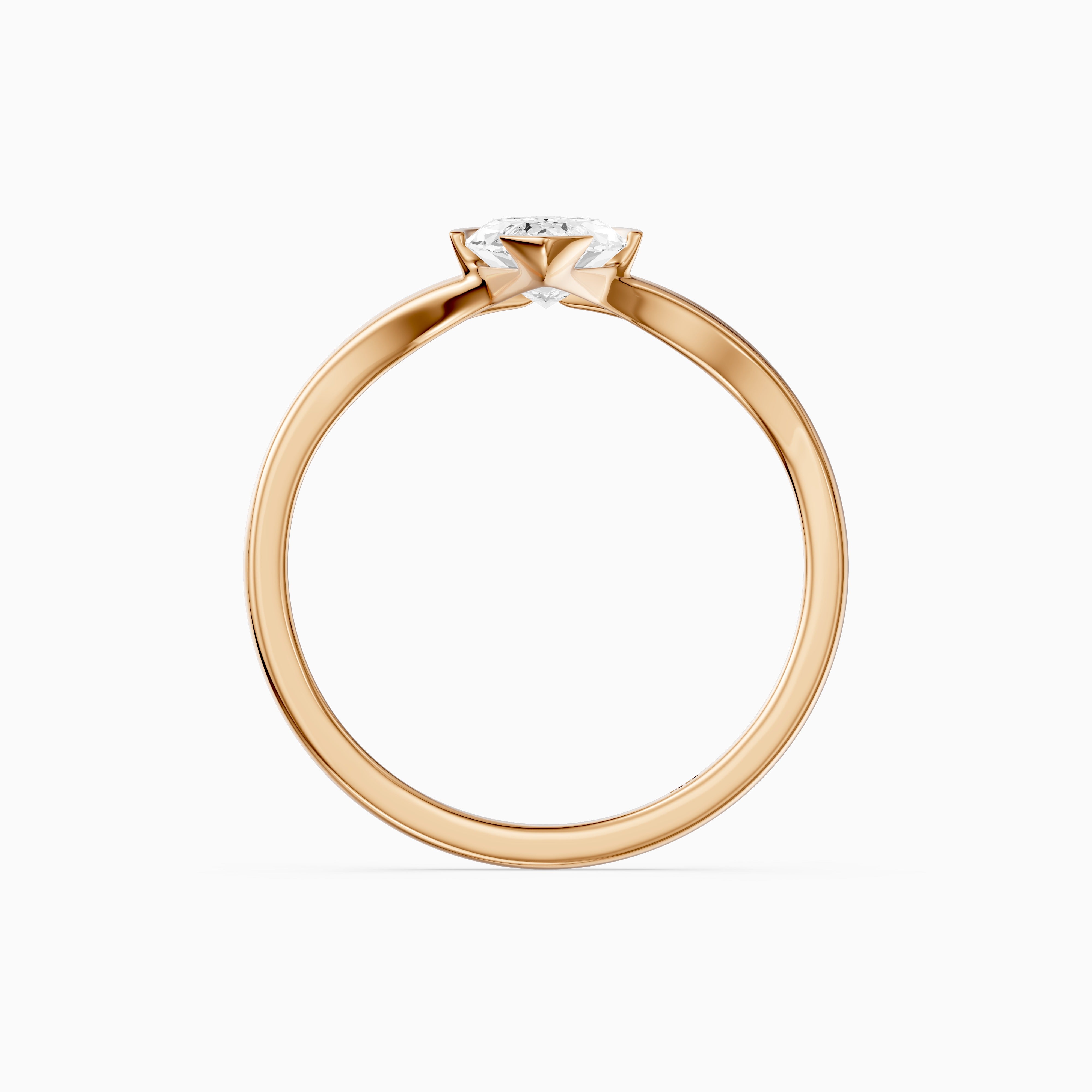 Sydney Marquise Lab Grown Diamond Half Bezel Split Shank Ring