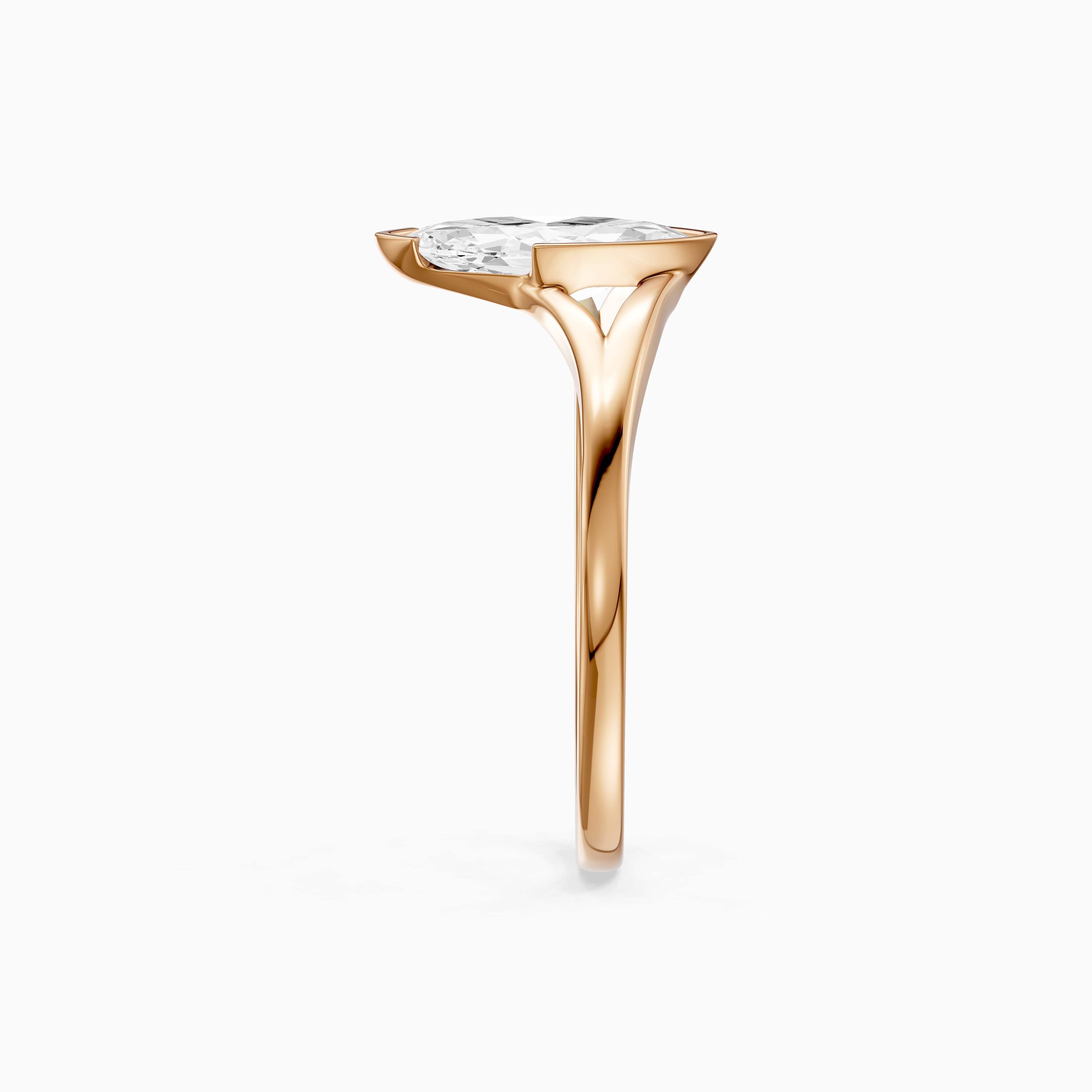 Sydney Marquise Lab Grown Diamond Half Bezel Split Shank Ring