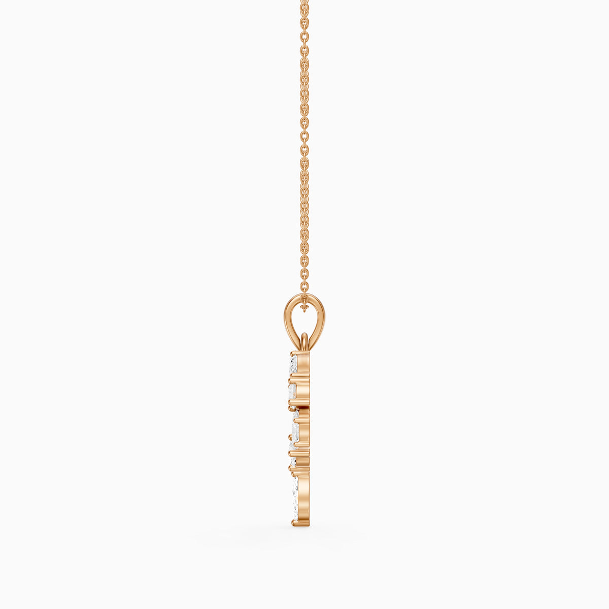 Triana Multi Shape Lab Grown Diamond Initial P Pendant
