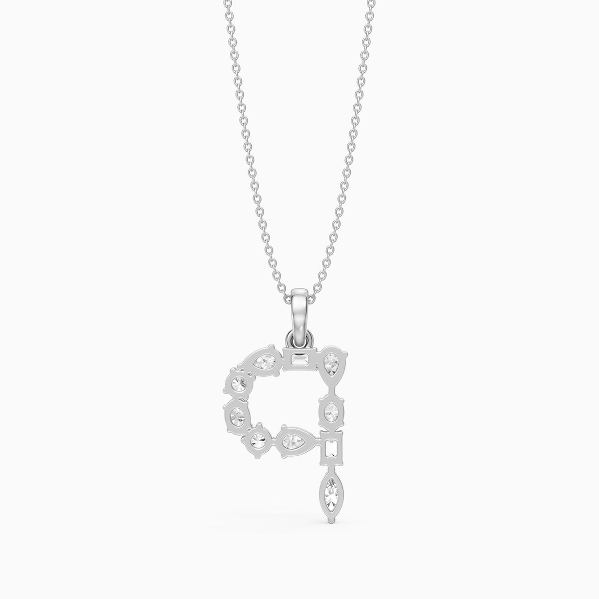 Triana Multi Shape Lab Grown Diamond Initial P Pendant