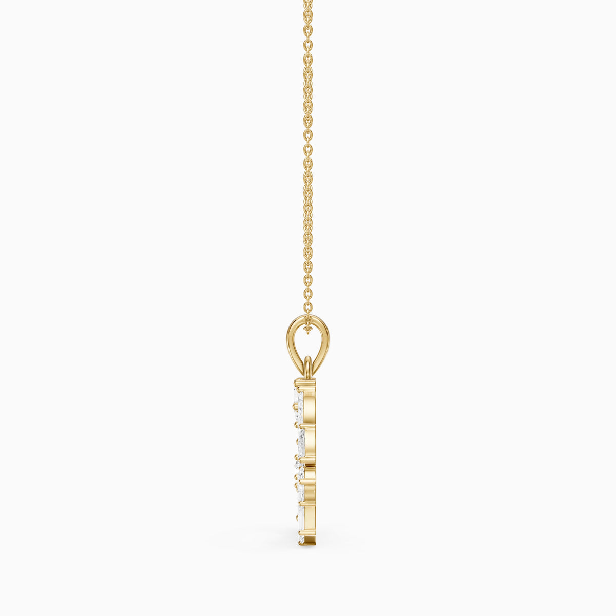 Alva Multi Shape Lab Grown Diamond Initial Q Pendant