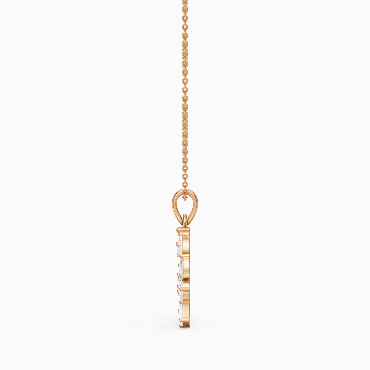 Alva Multi Shape Lab Grown Diamond Initial Q Pendant