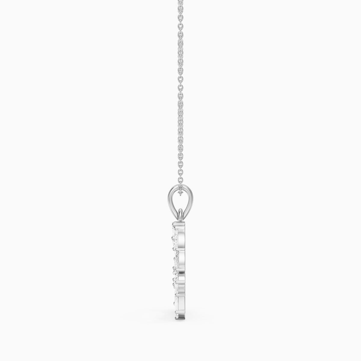 Alva Multi Shape Lab Grown Diamond Initial Q Pendant