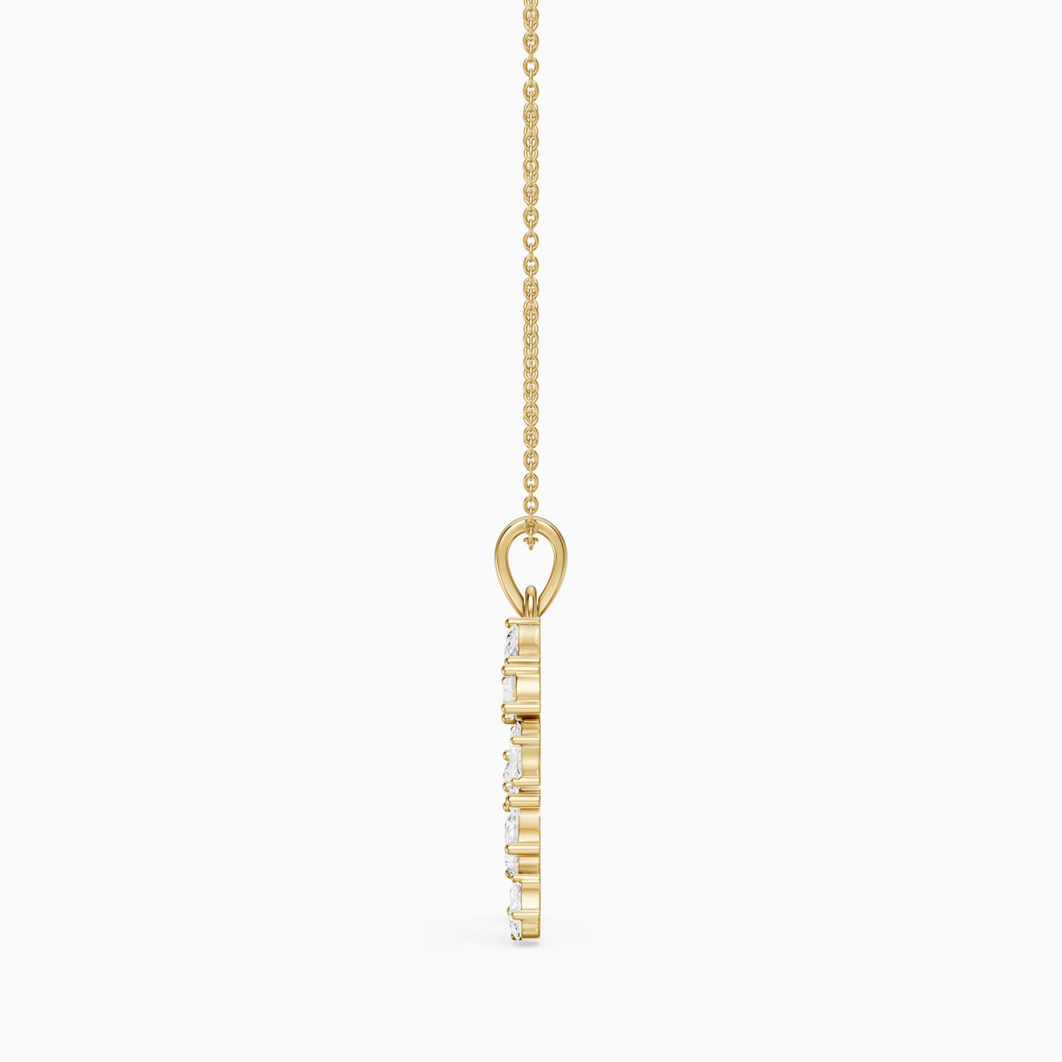 Signe Multi Shape Lab Grown Diamond Initial R Pendant