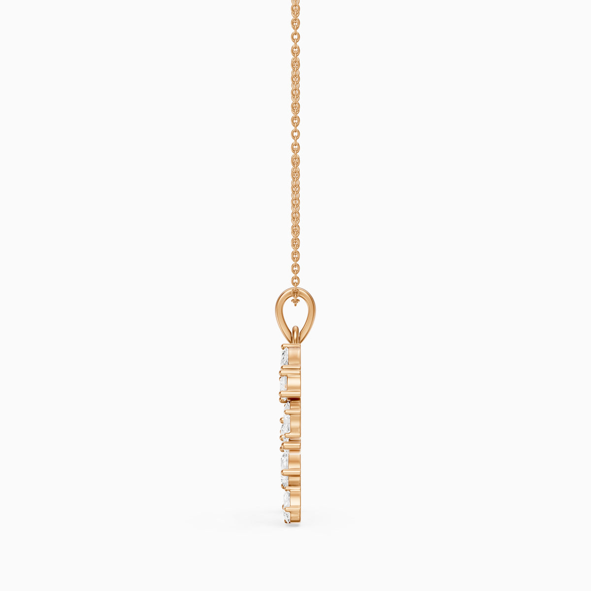 Signe Multi Shape Lab Grown Diamond Initial R Pendant
