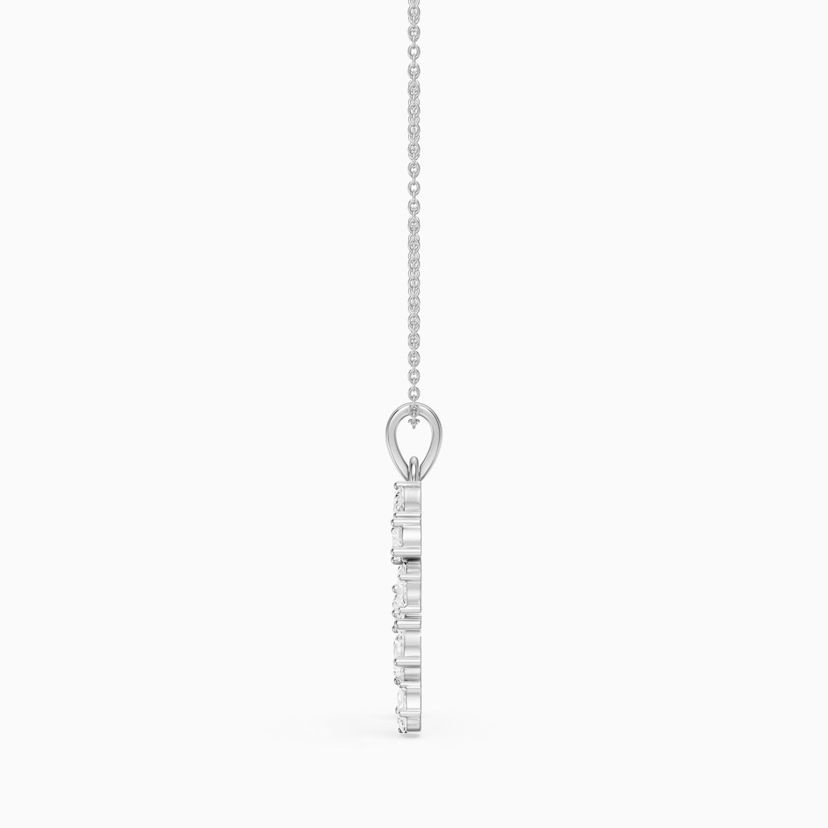 Signe Multi Shape Lab Grown Diamond Initial R Pendant