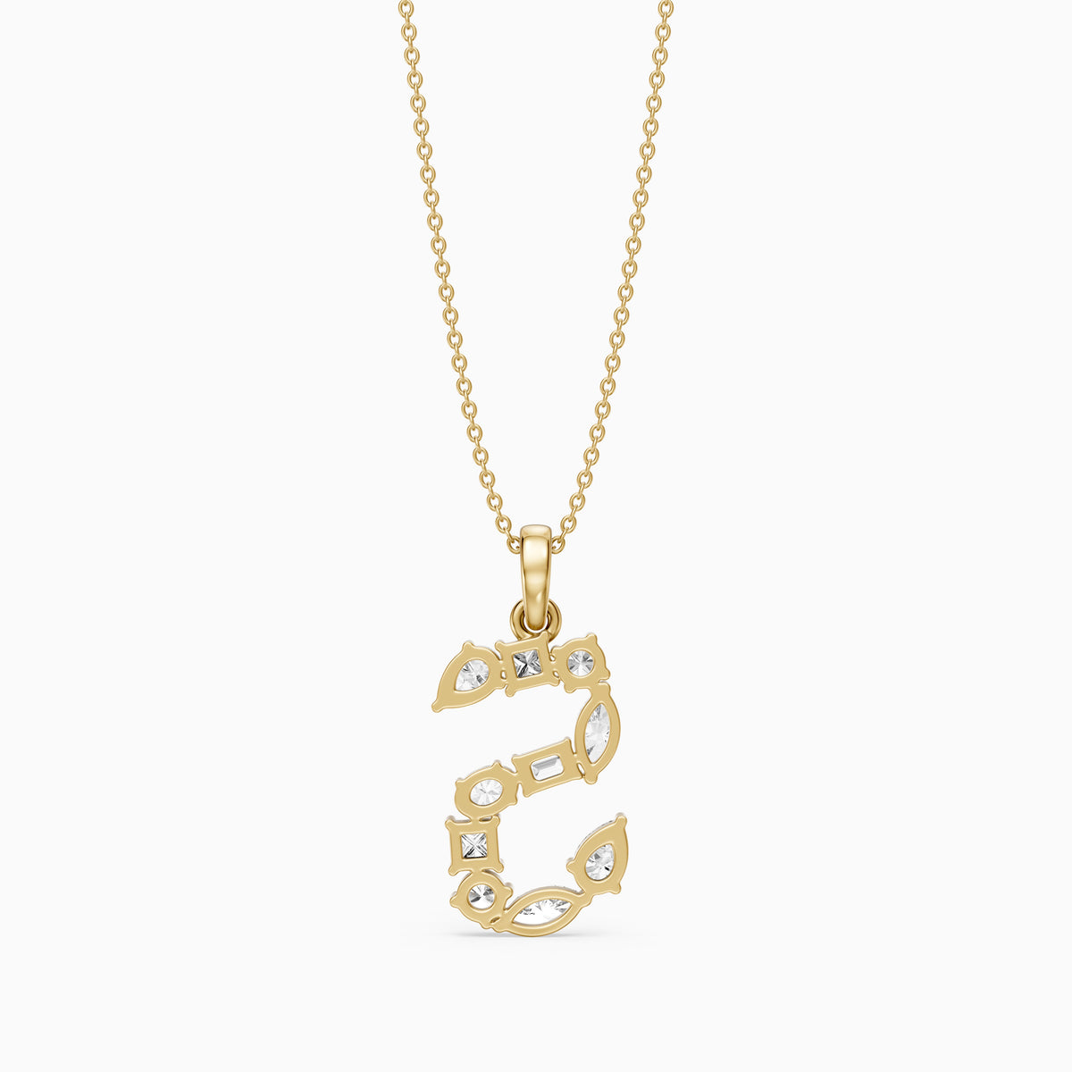 Thora Multi Shape Lab Grown Diamond Initial S Pendant