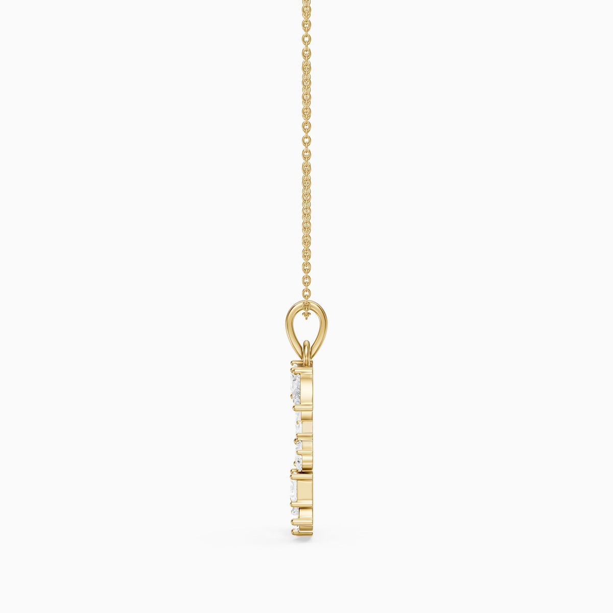 Thora Multi Shape Lab Grown Diamond Initial S Pendant