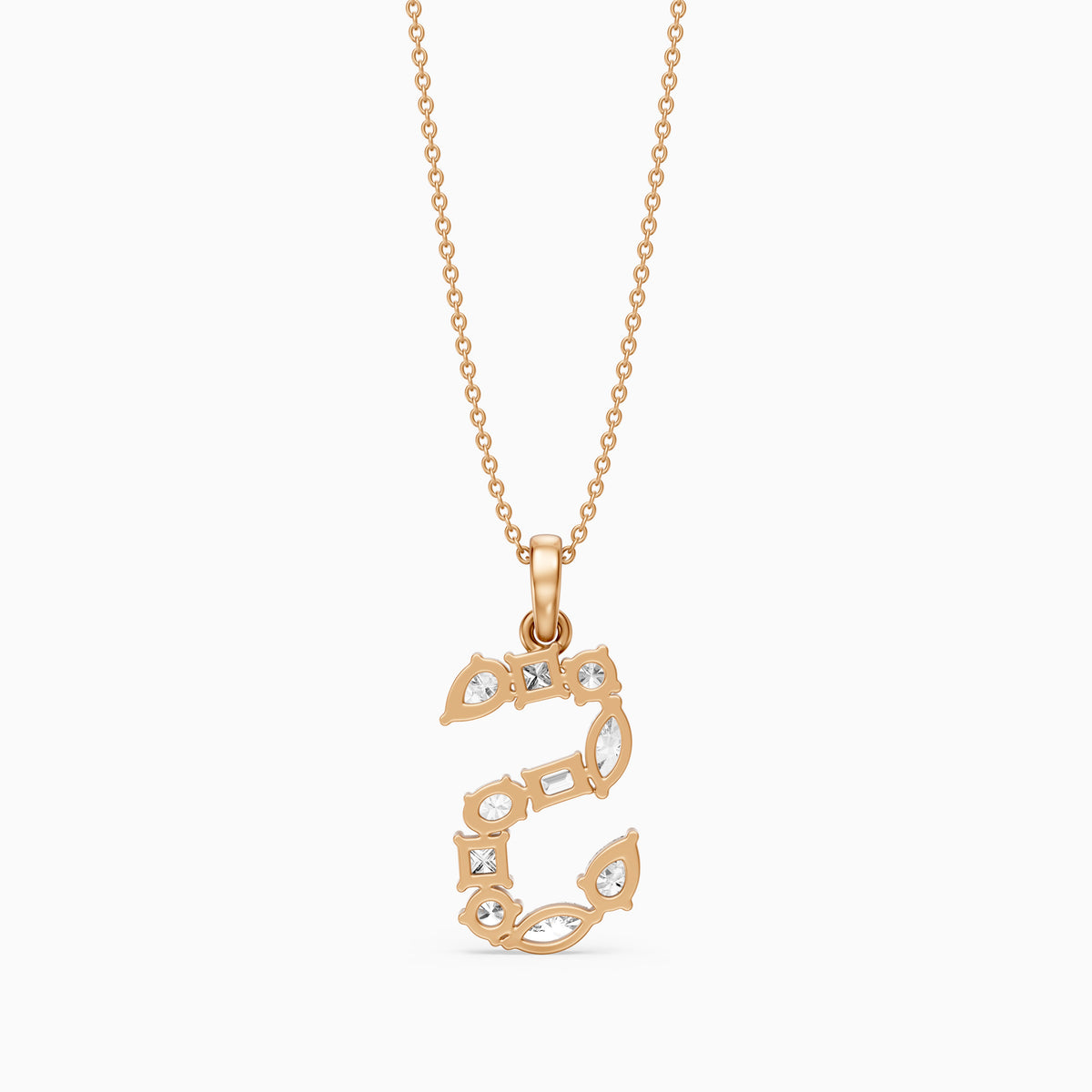 Thora Multi Shape Lab Grown Diamond Initial S Pendant