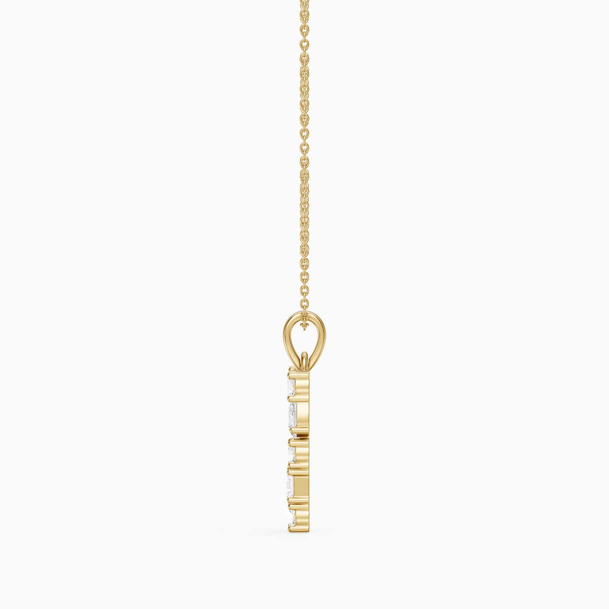 Lykke Multi Shape Lab Grown Diamond Initial T Pendant