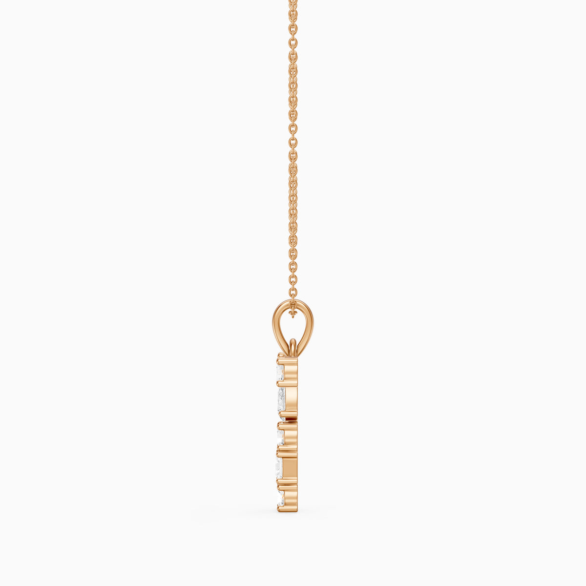 Lykke Multi Shape Lab Grown Diamond Initial T Pendant