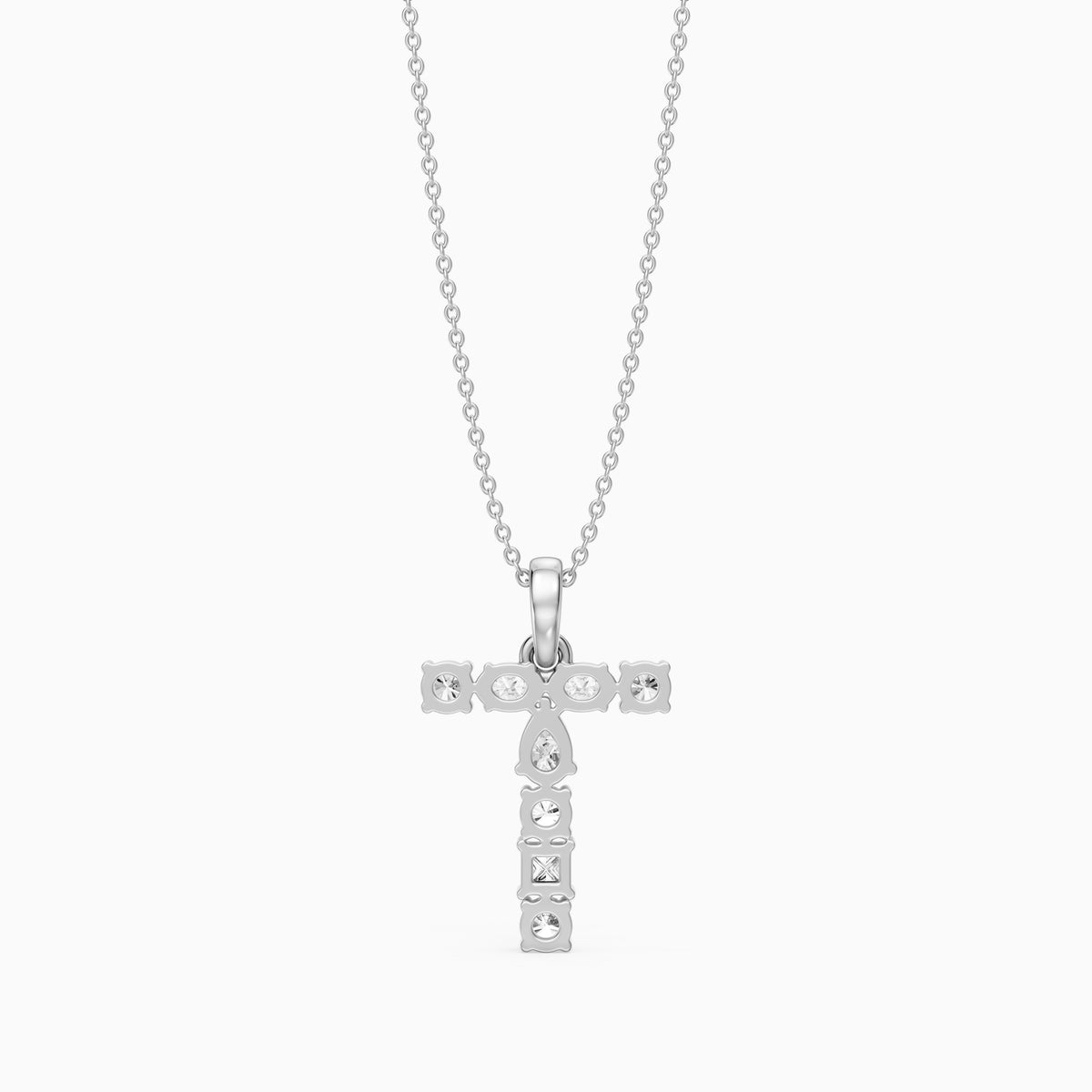Lykke Multi Shape Lab Grown Diamond Initial T Pendant
