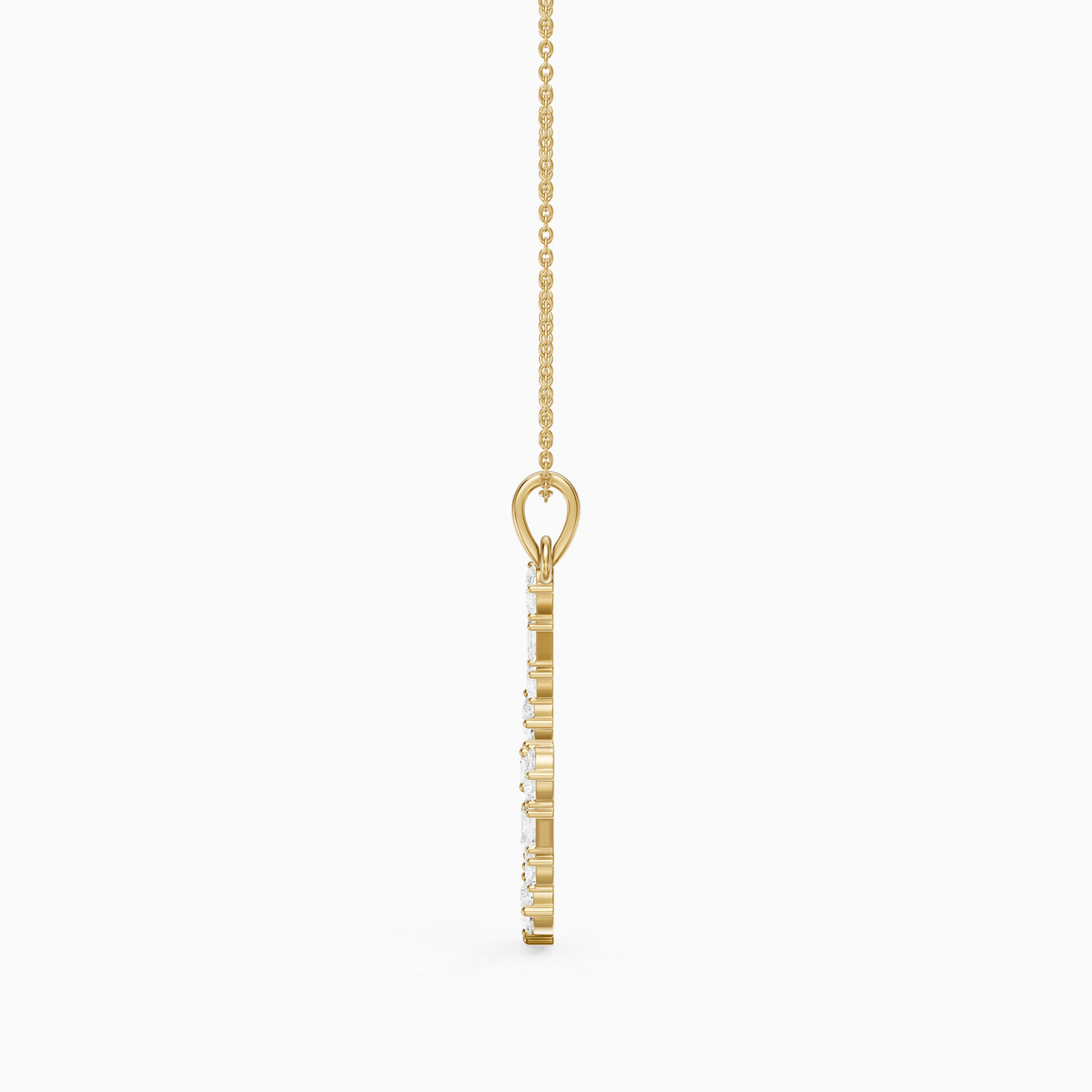 Ginevra Multi Shape Lab Grown Diamond Initial W Pendant