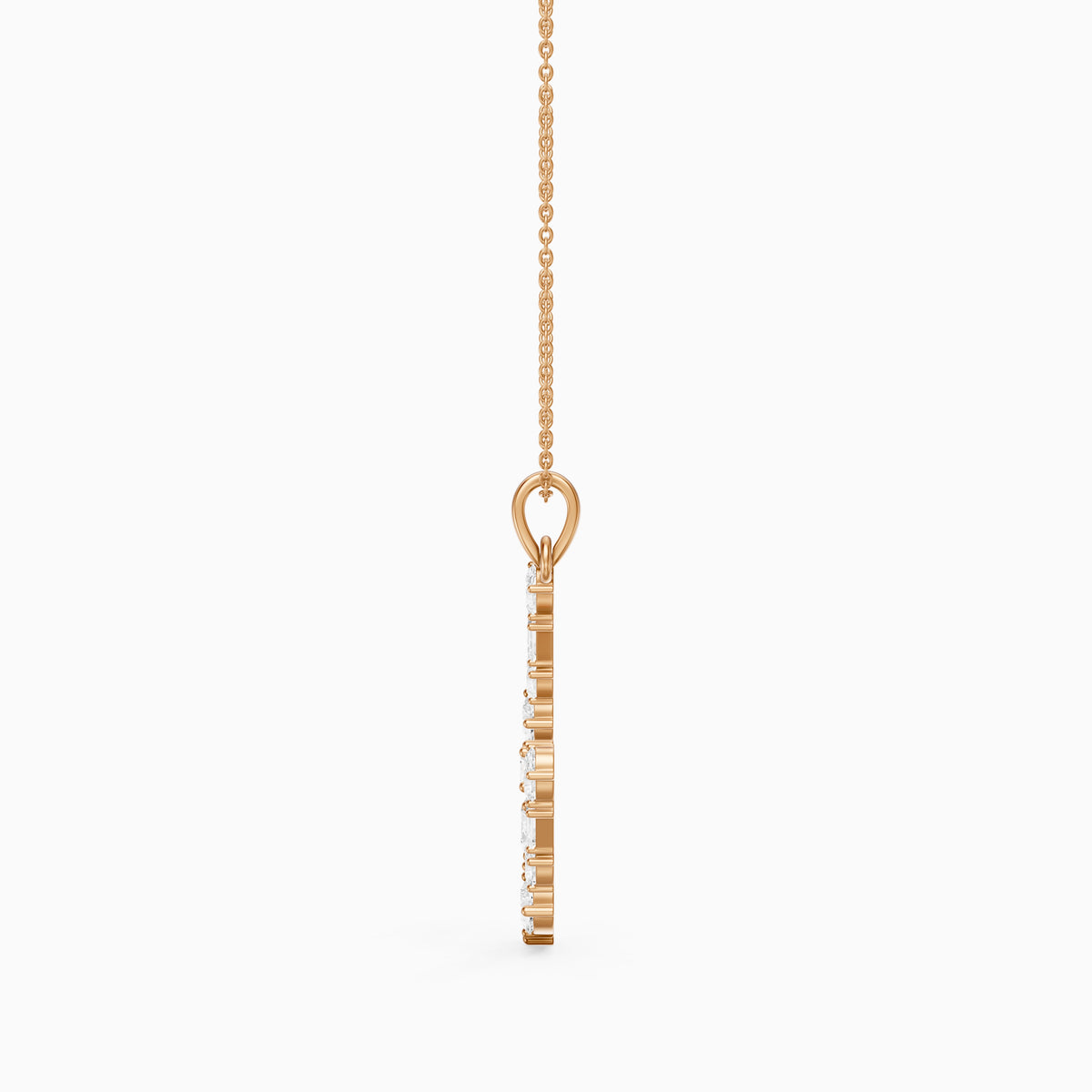 Ginevra Multi Shape Lab Grown Diamond Initial W Pendant