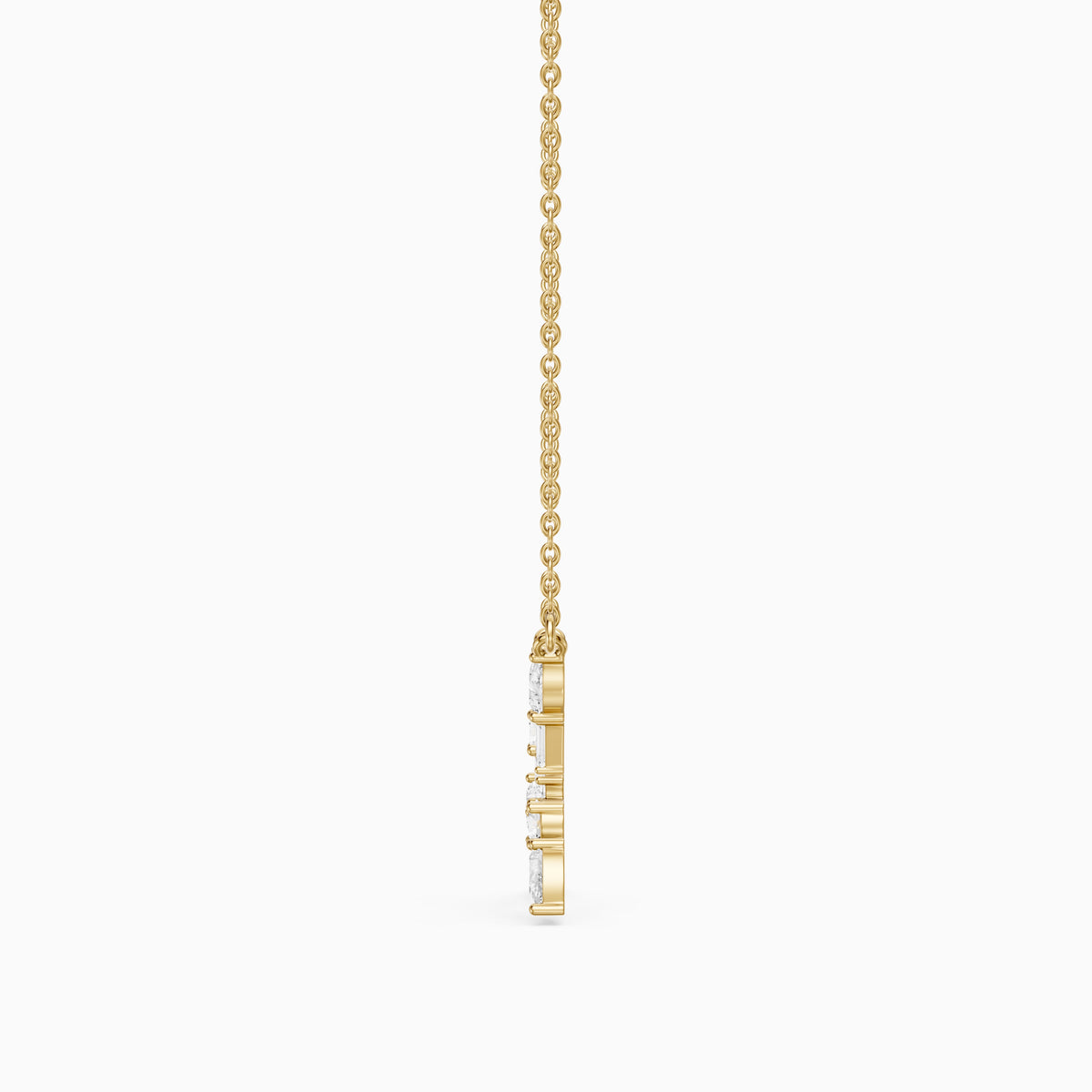 Sidonie Multi Shape Lab Grown Diamond Initial X Pendant