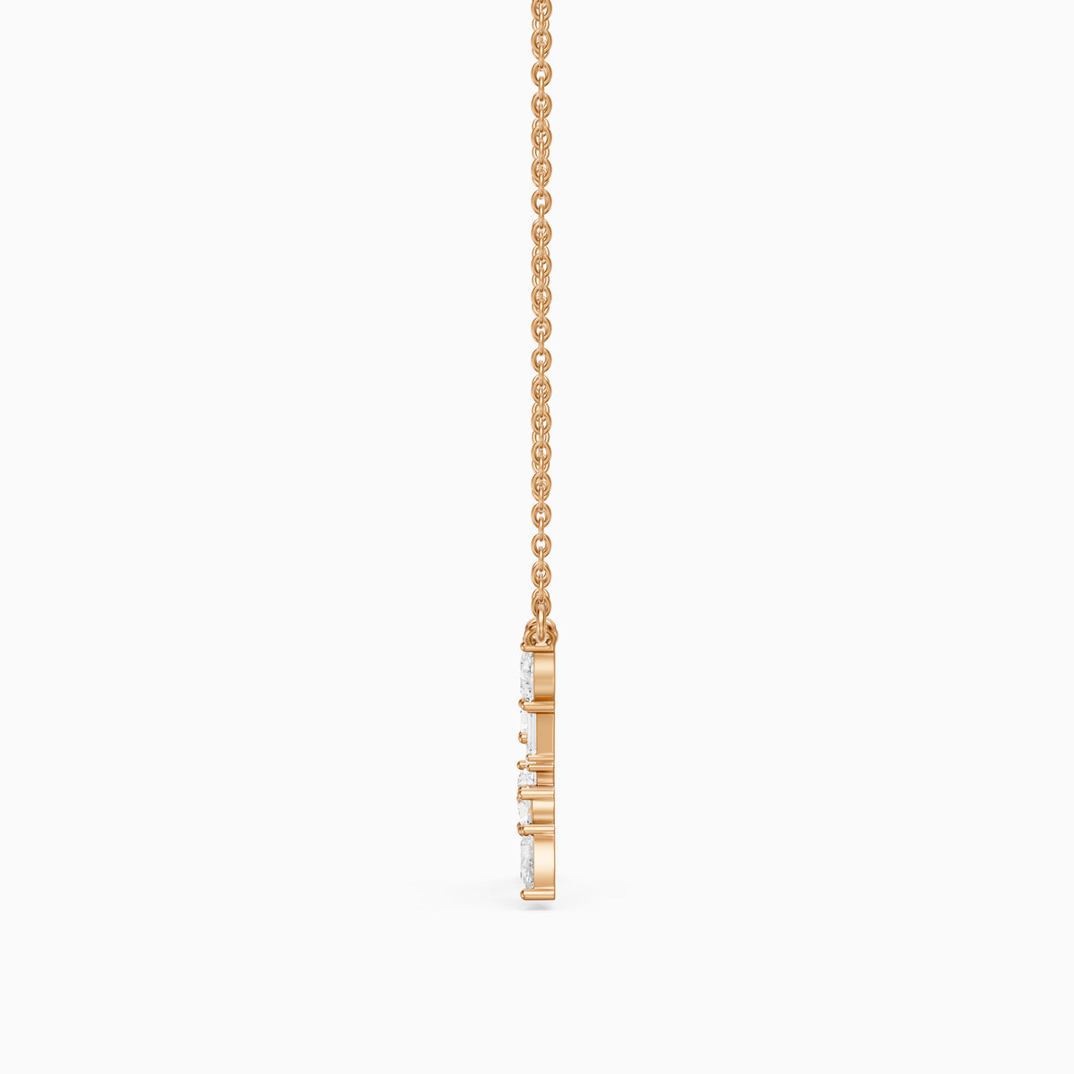Sidonie Multi Shape Lab Grown Diamond Initial X Pendant