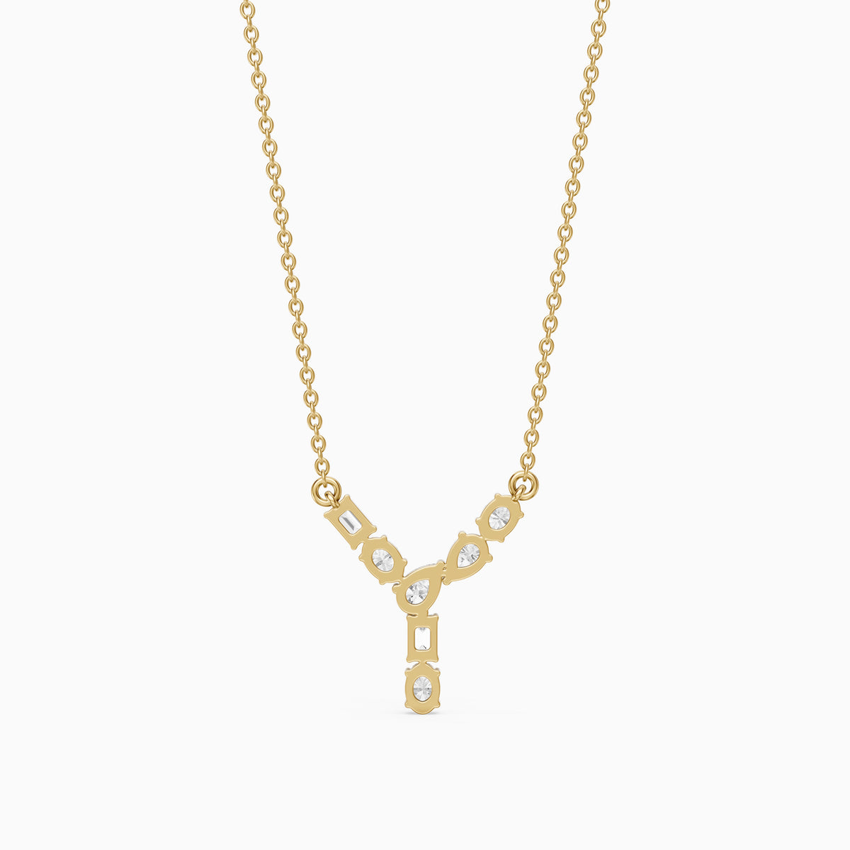 Noelia Multi Shape Lab Grown Diamond Initial Y Pendant