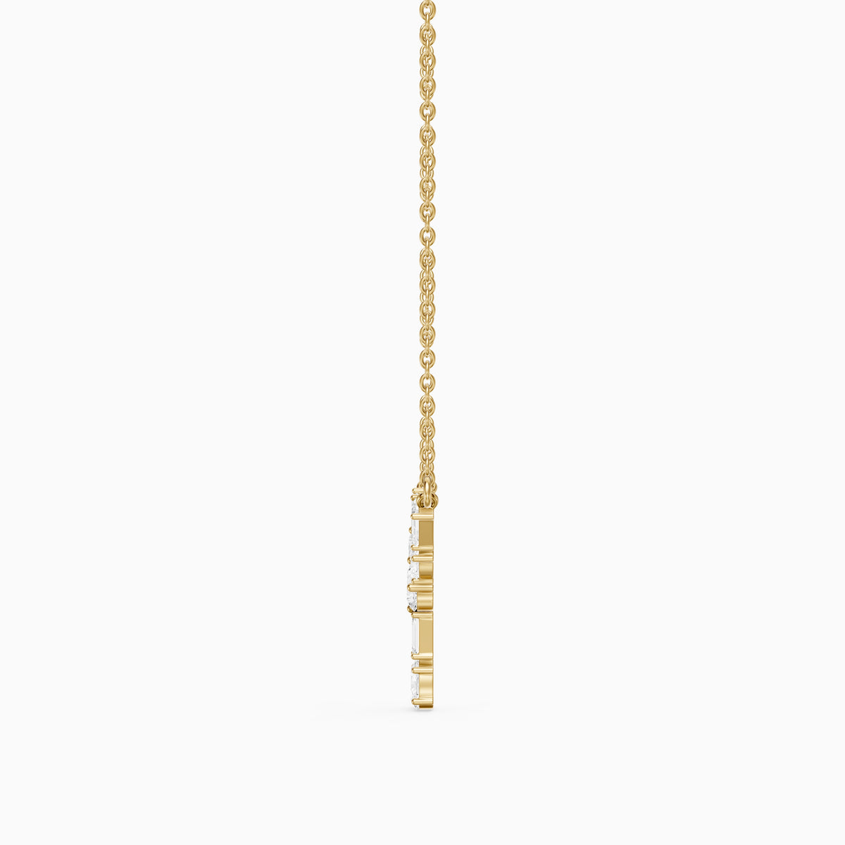 Noelia Multi Shape Lab Grown Diamond Initial Y Pendant