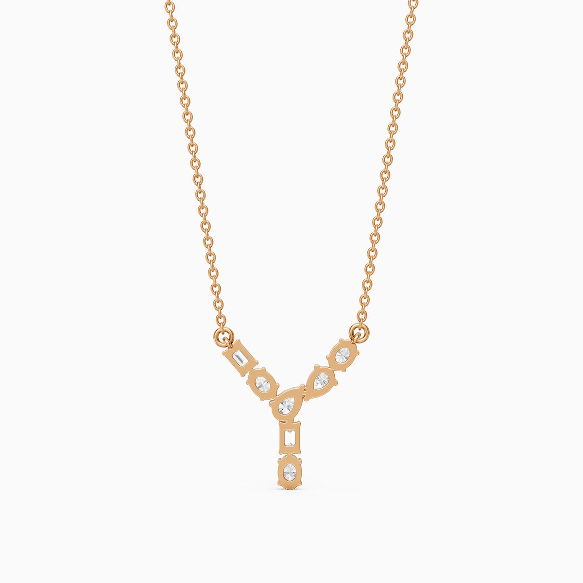 Noelia Multi Shape Lab Grown Diamond Initial Y Pendant
