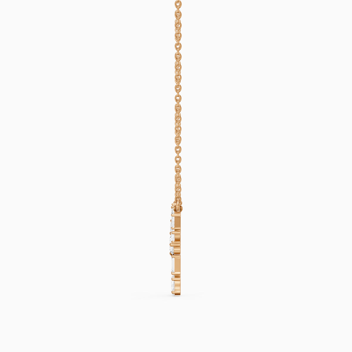 Noelia Multi Shape Lab Grown Diamond Initial Y Pendant