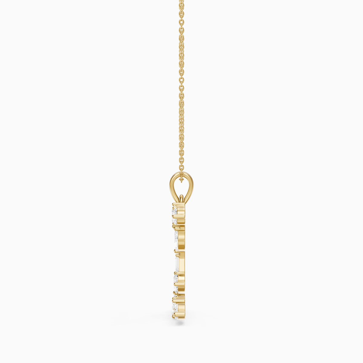 Floriane Multi Shape Lab Grown Diamond Initial Z Pendant